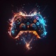 abstract-neon-light-game-controller-artwork-design-digital-art-wallpaper-glowing-space-background-generative-ai